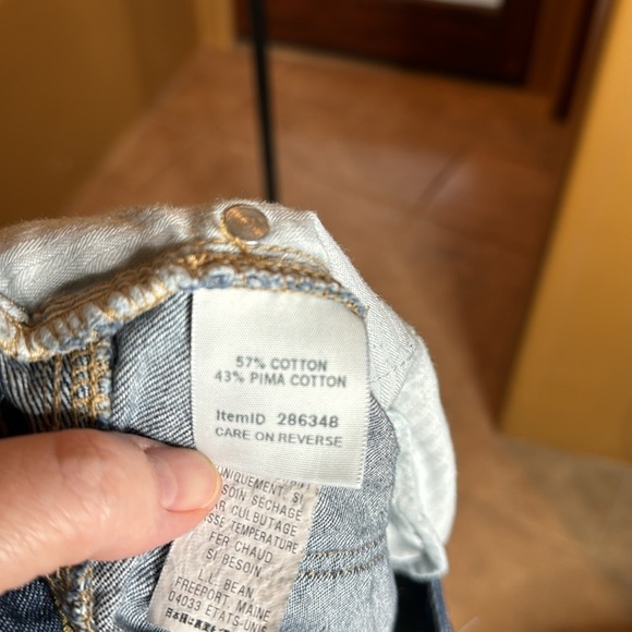 LL Bean Classic Fit Straight Leg Cropped Jeans Womens Medium Blue Wash Size 16 - Picture 5 of 6